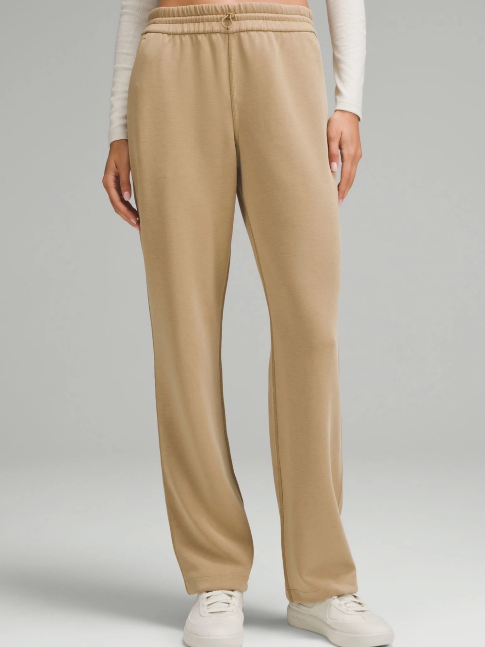 lululemon athletica Softstreme Wide-Leg Drawstring Pants — Tan